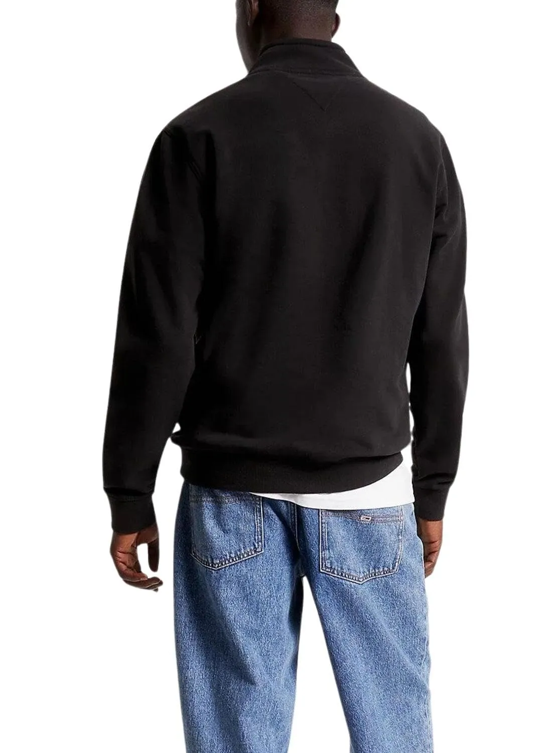 Tommy Jeans TJM Reg Entry Graphic Half-Zip Troyer schwarz
