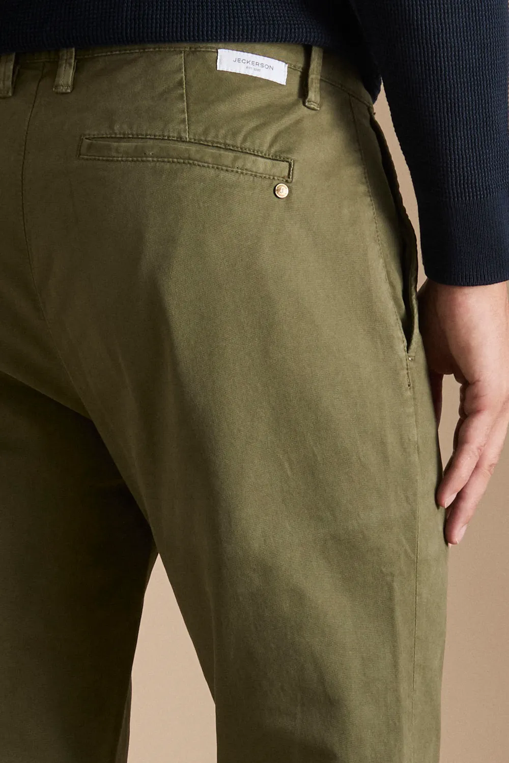 Jeckerson Jack Slim Fit Chino grün Gabardine Stretch