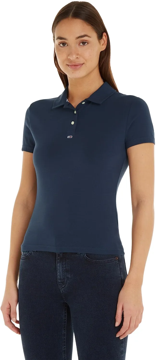 Tommy Jeans TJW BBY Essential Polo Damen Rot