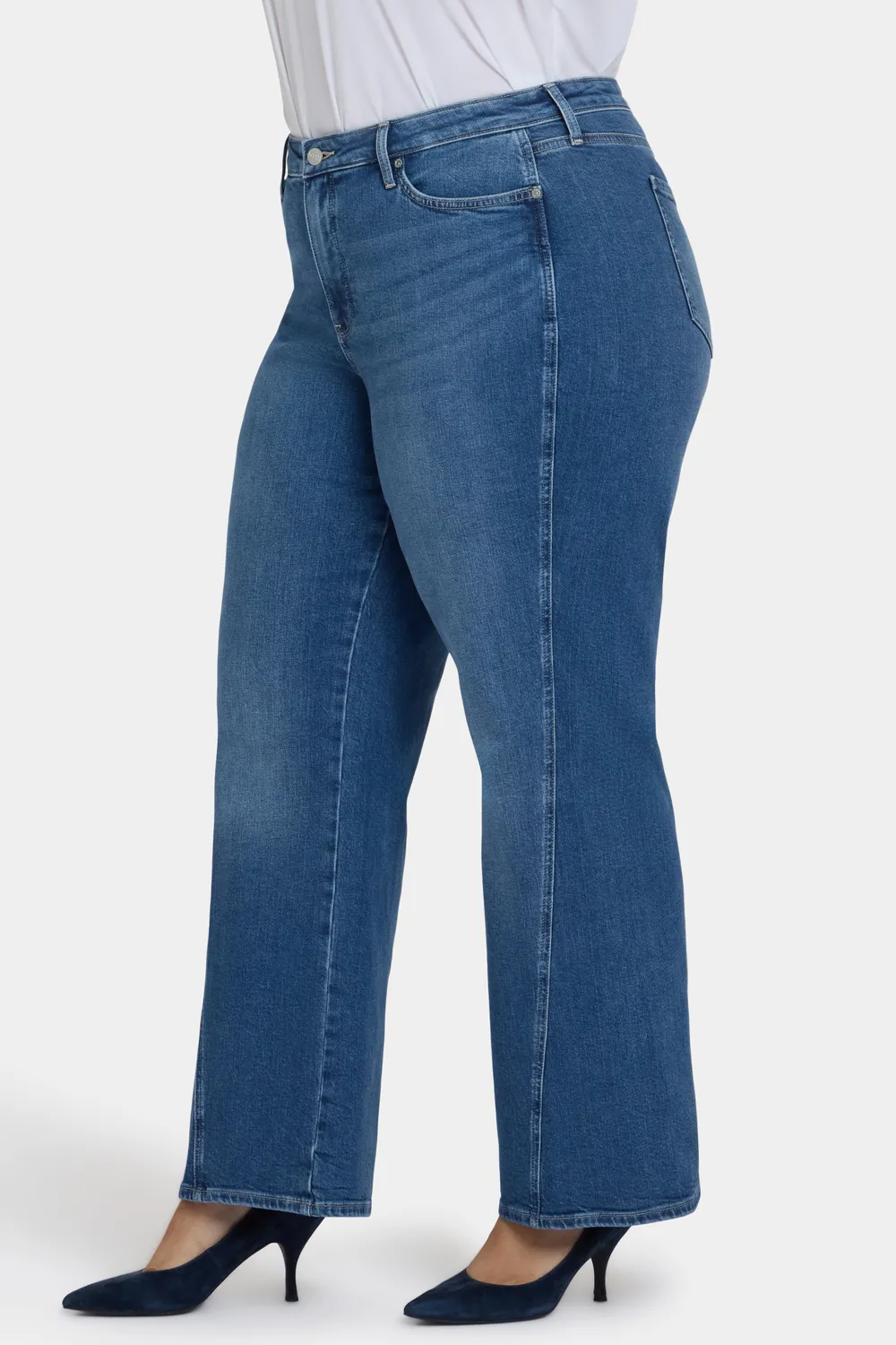 NYDJ Teresa Wide Leg Jeans Romantic Indigo Plus Size