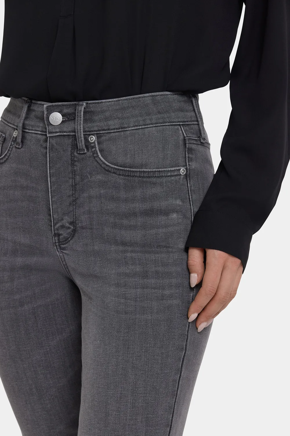 NYDJ Marilyn Straight Ankle Jeans Chateau Grau