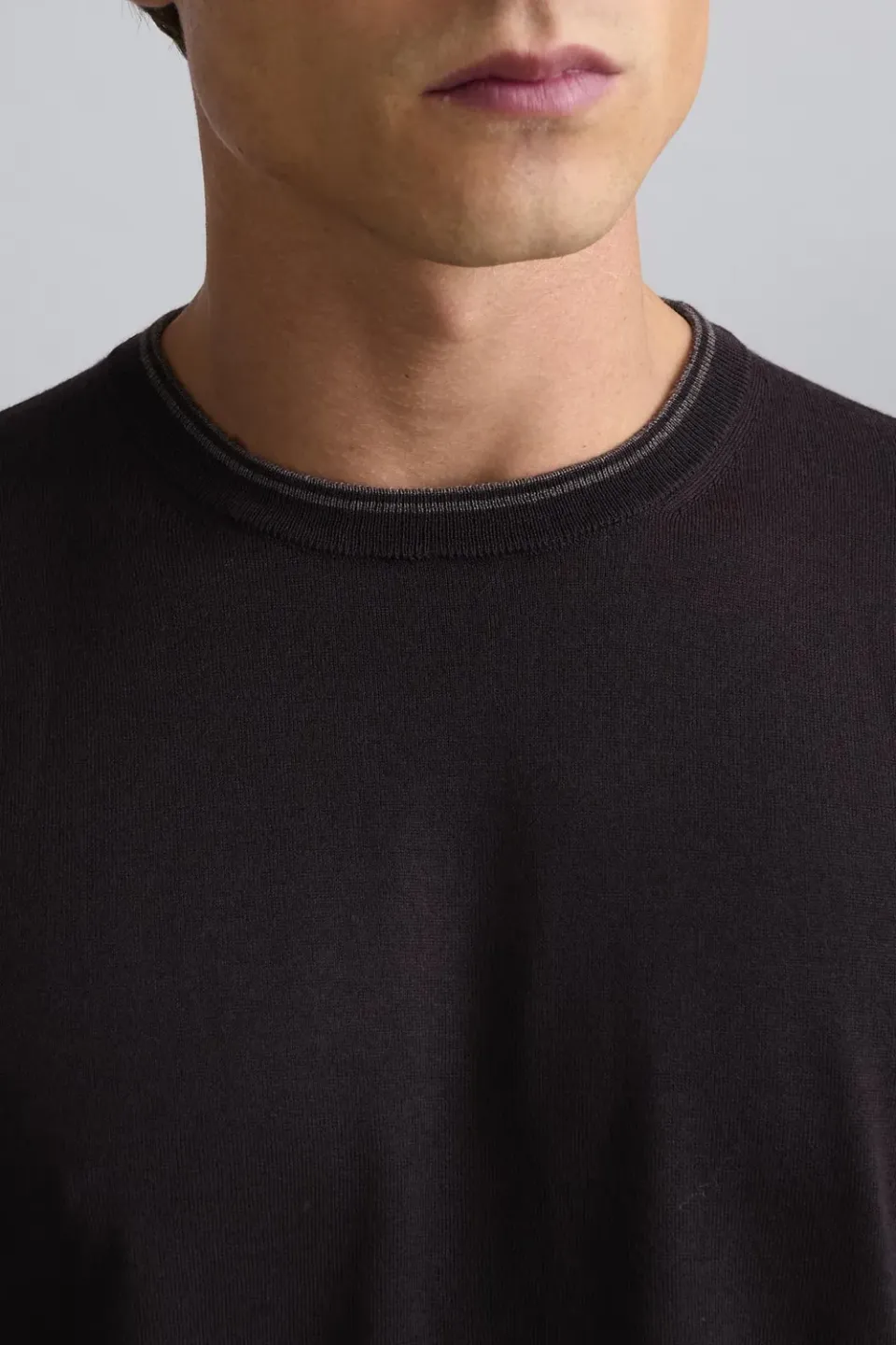 Jeckerson Girocollo Pullover Braun Wollmix Feinstrick