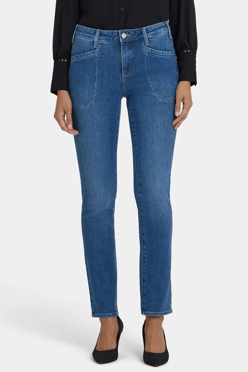 NYDJ Sheri Slim Jeans Opera Blue Petite Indigo