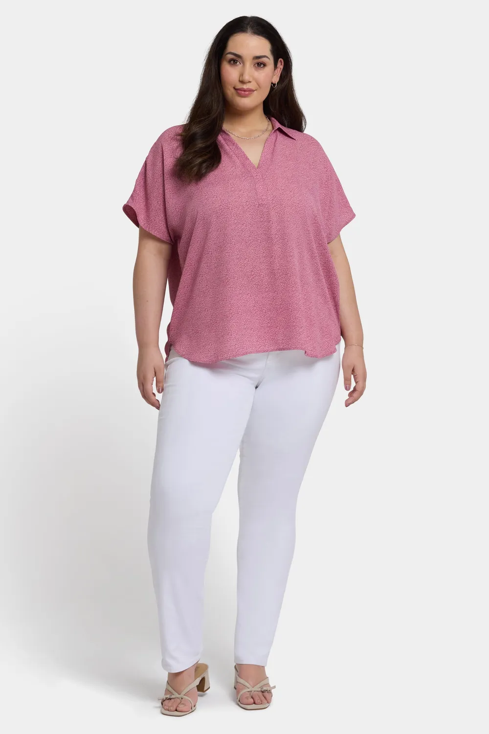 NYDJ Becky Bluse Bonavista Plus Kurzarm