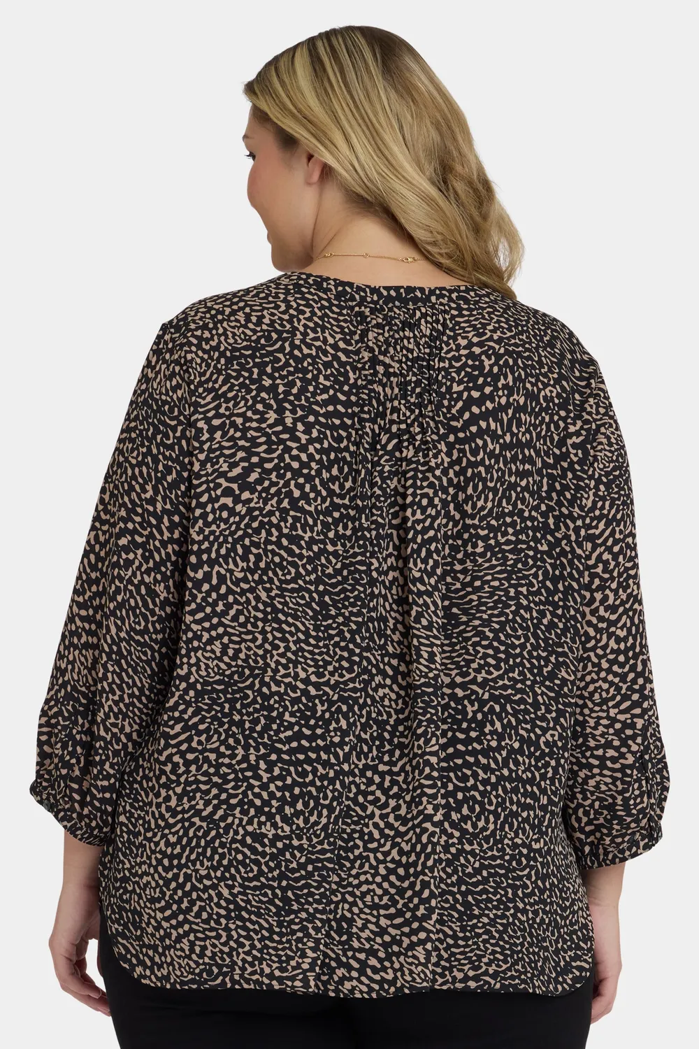 NYDJ Pintuck Bluse Plus Camille le Vie 3/4 Arm