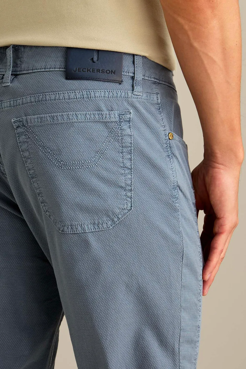 Jeckerson John Hose Slim Fit Mittelblau Baumwolle