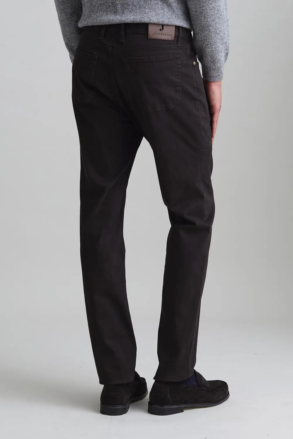 Jeckerson John Hose Slim Fit Dunkelbraun Gabardine