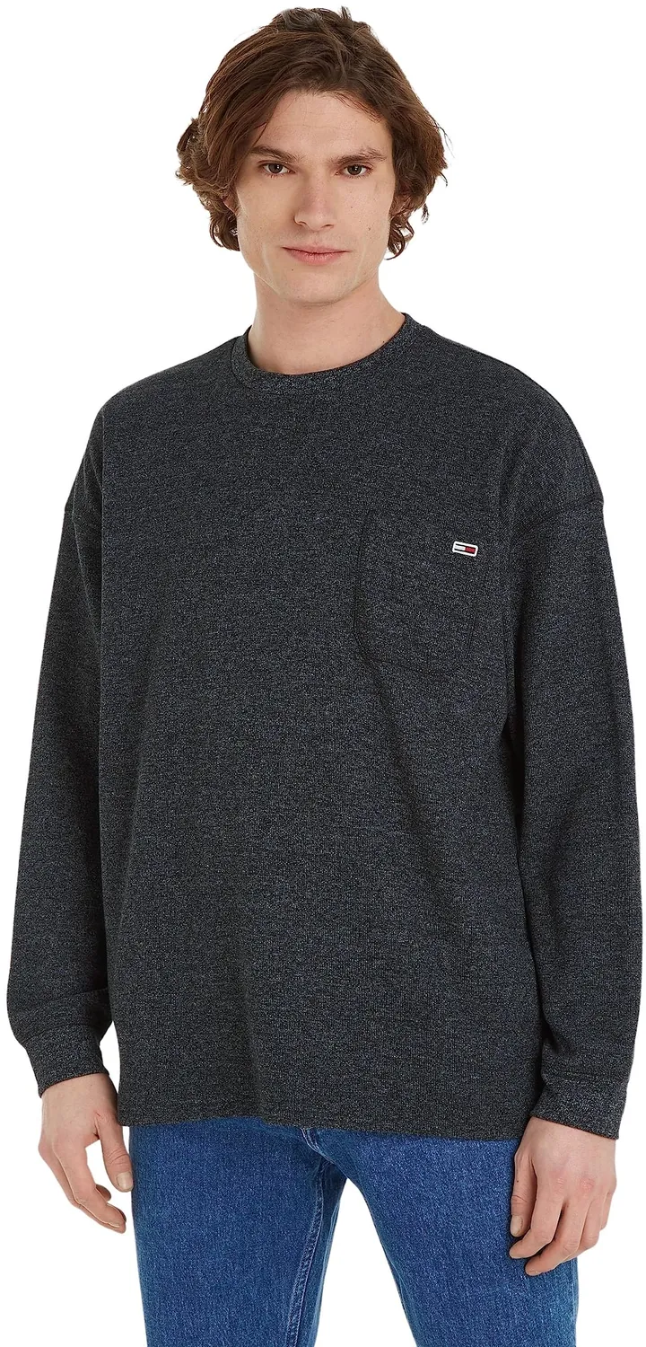 Tommy Jeans Waffle Herren Strickpullover Langarm Gr. S