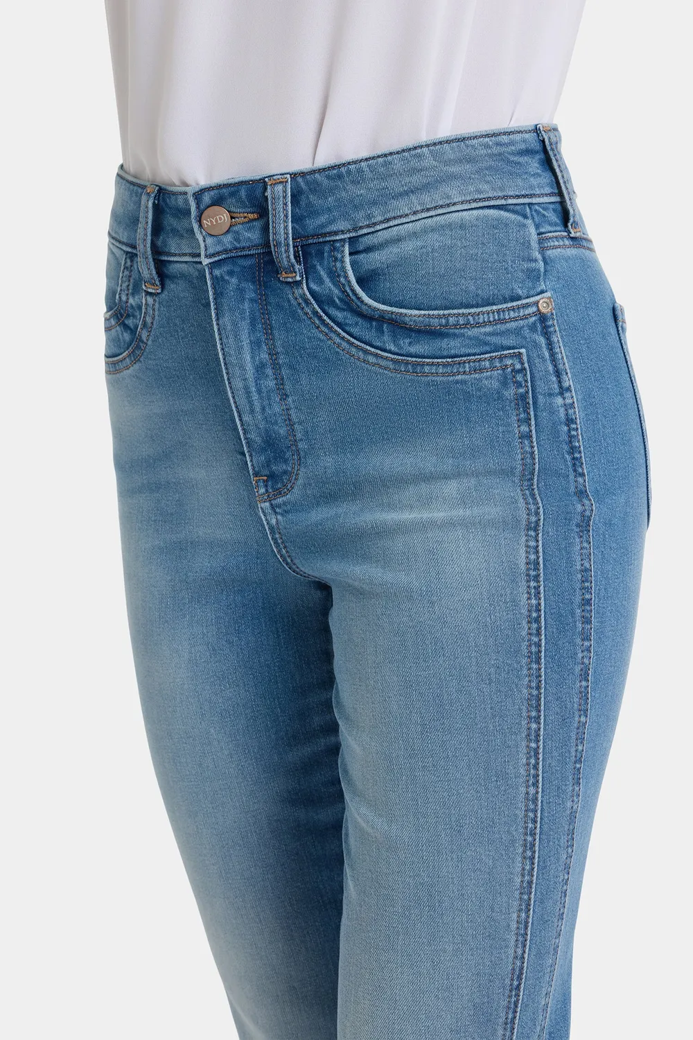 NYDJ Marilyn Straight Ankle Jeans Port Sea High Rise