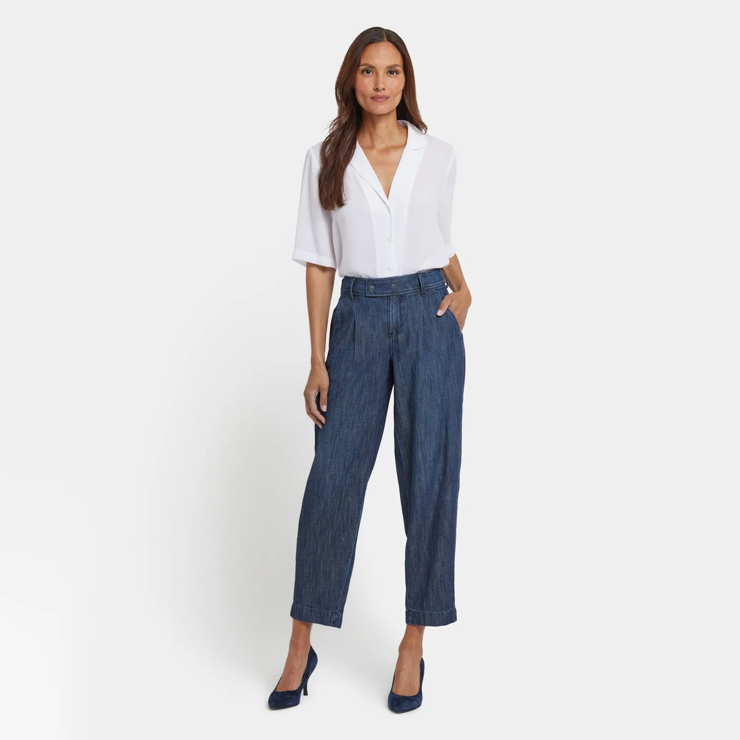 NYDJ Balloon Trouser Jeans La Mer dunkelblau relaxed