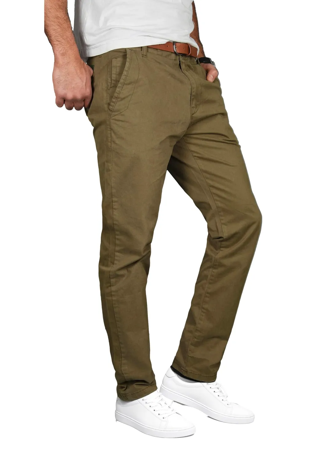 Alessandro Salvarini AS-095 Herren Chino Regular Fit Schwarz
