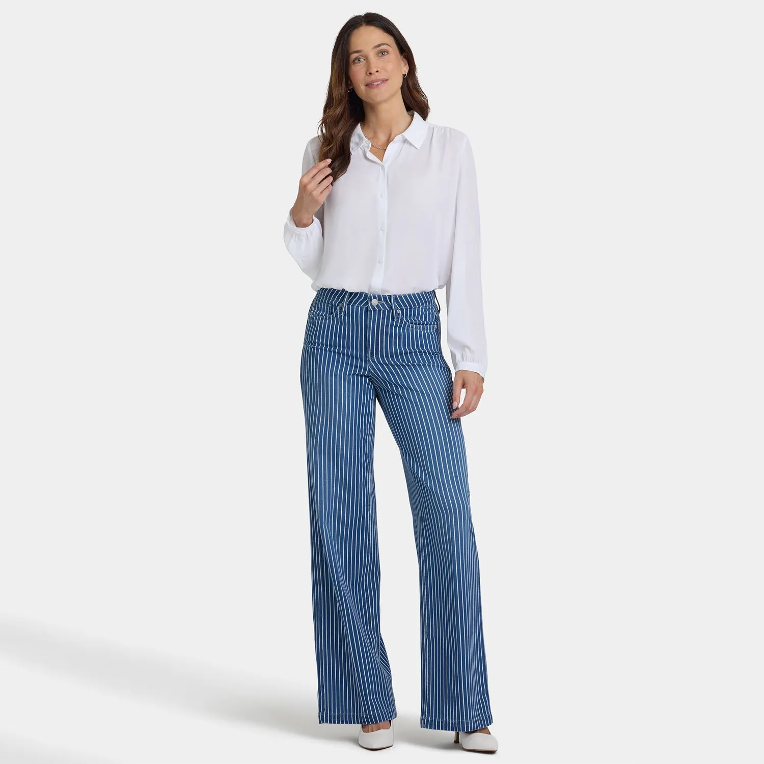 NYDJ Teresa Wide Leg Jeans Marseille Stripe