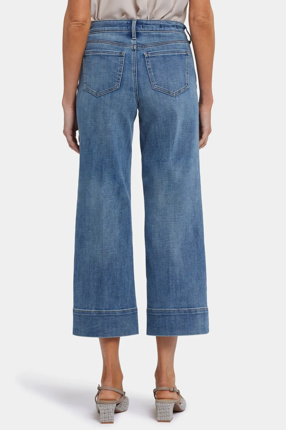 NYDJ Teresa Wide Leg Ankle Jeans Majorca Bay mittelblau