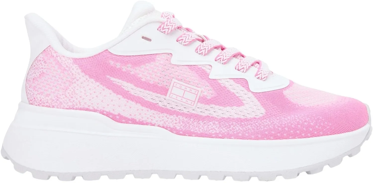 Tommy Jeans Sporty Knit Runner Sneaker Damen 38 Rosa