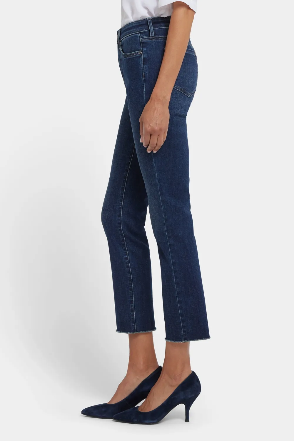 NYDJ Sheri Slim Ankle Jeans Louvre Sapphire Fransen