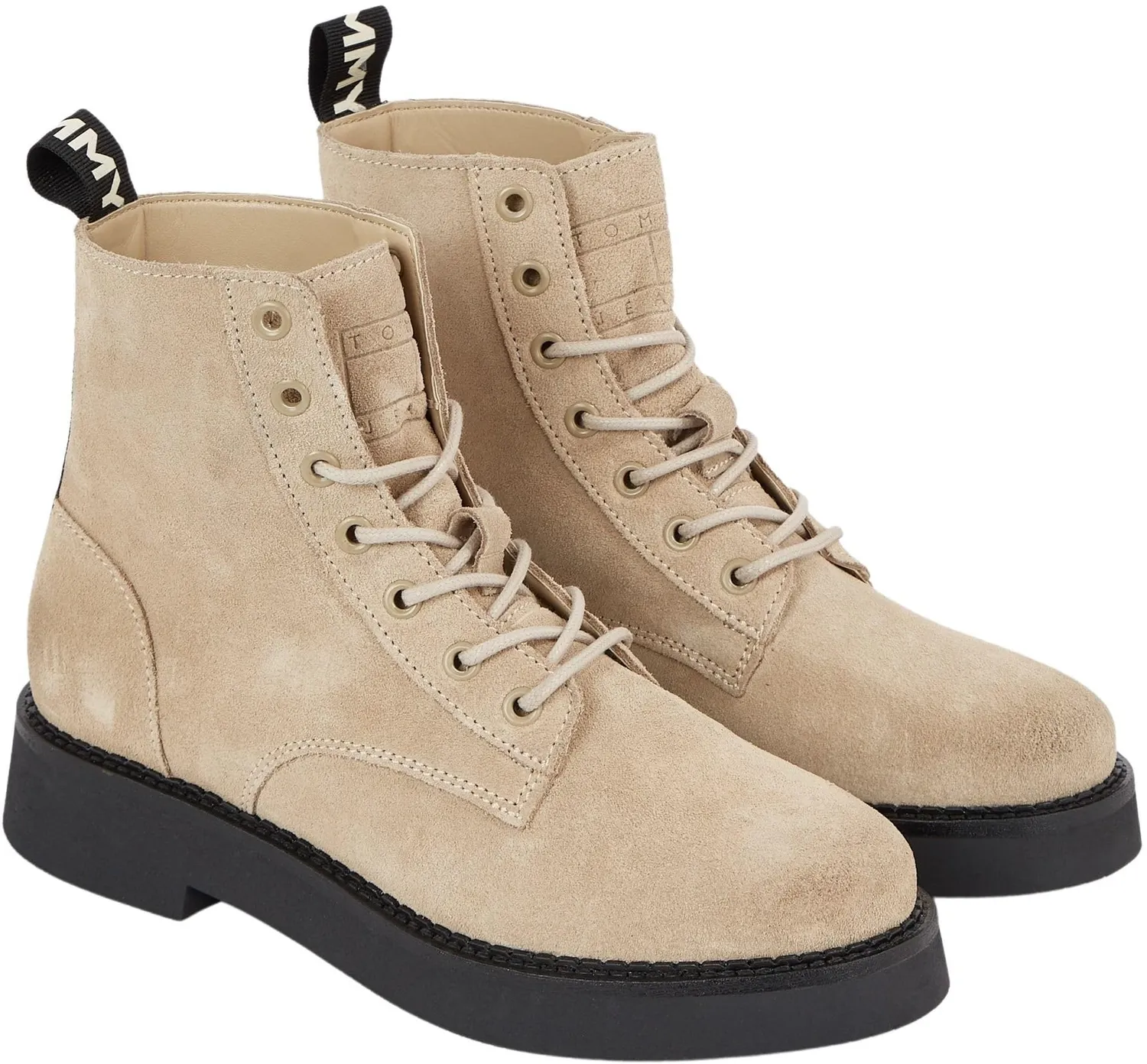 Tommy Jeans Lace Up Boot Suede Damen Stiefel mittelhoch