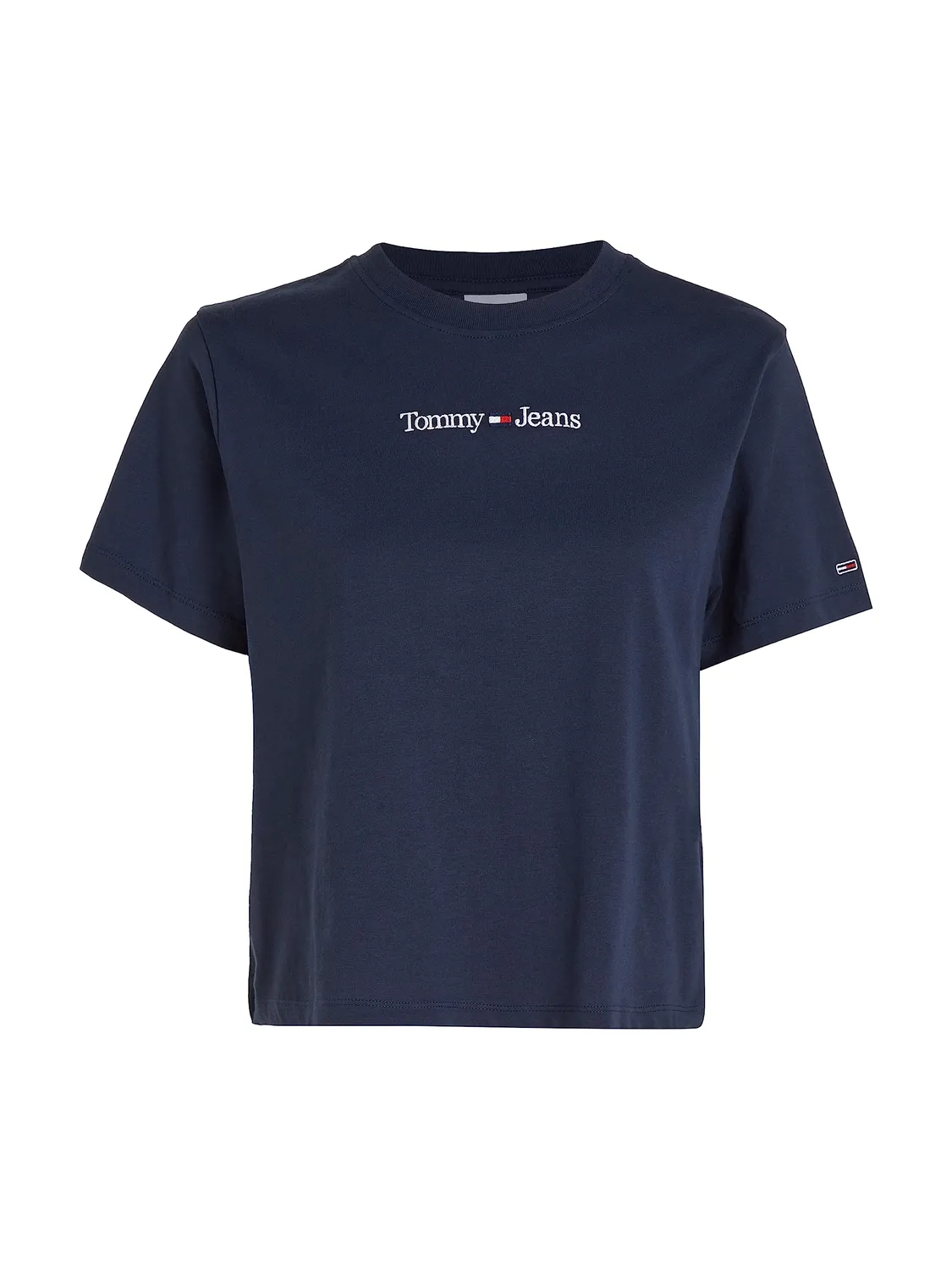 Tommy Jeans Serif Linear Tee Damen T-Shirt XL Twilight Navy