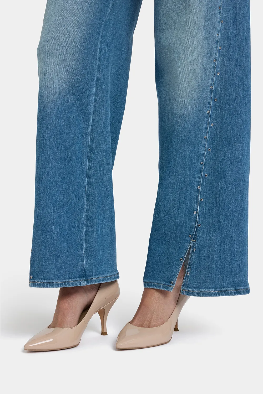 NYDJ Teresa Wide Leg Jeans Avenue Blue mit Strass