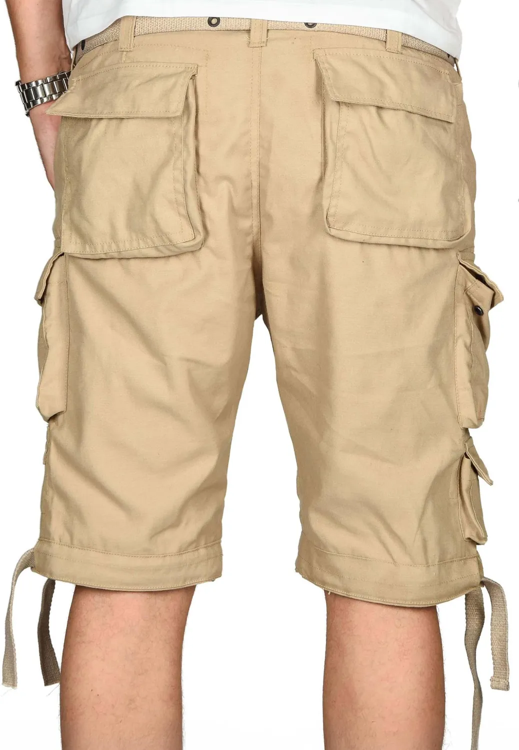 Alessandro Salvarini AS-079 Cargoshorts mit Gürtel Baumwolle