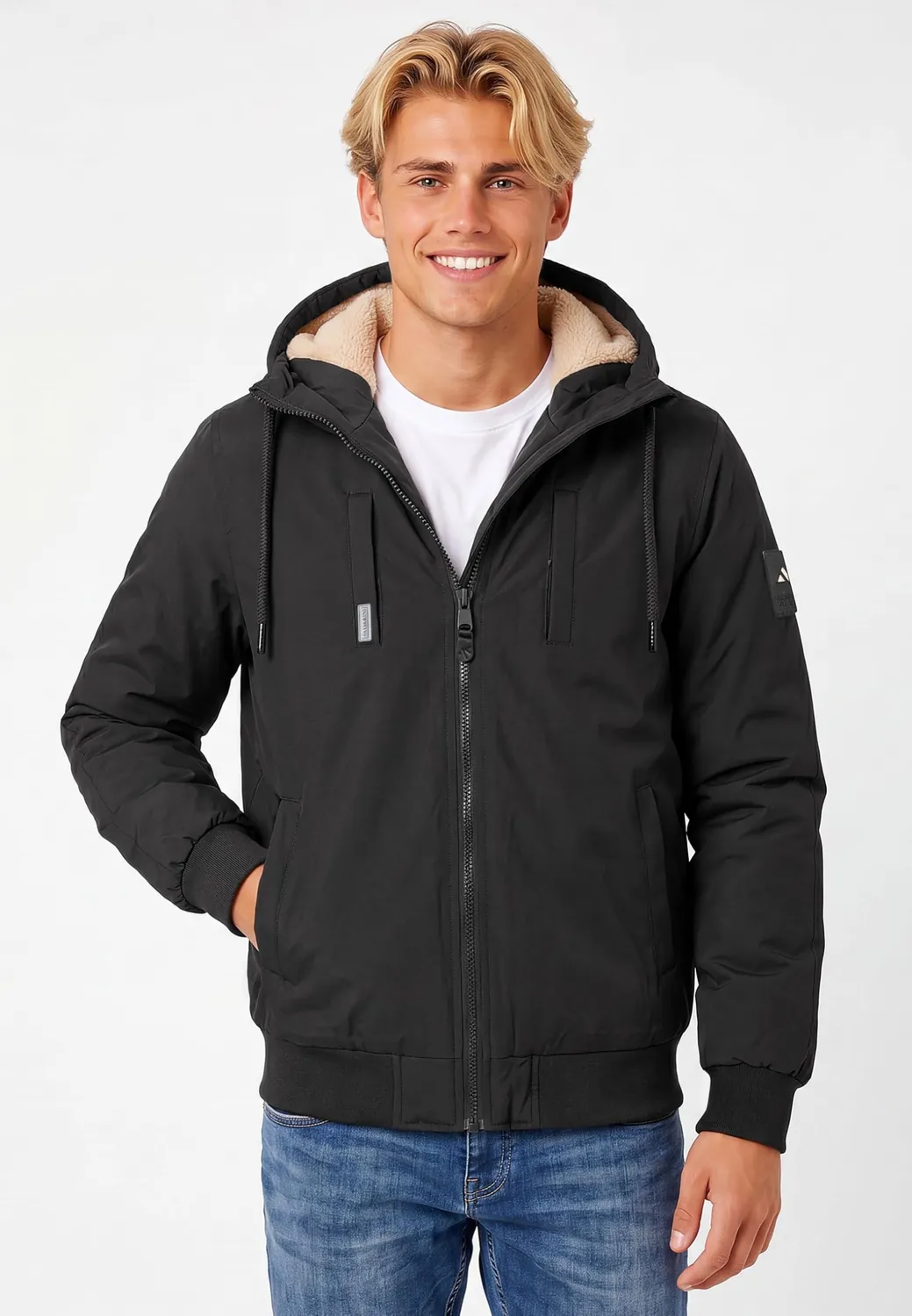 Alessandro Salvarini AS431 Winterjacke Herren Teddyfell