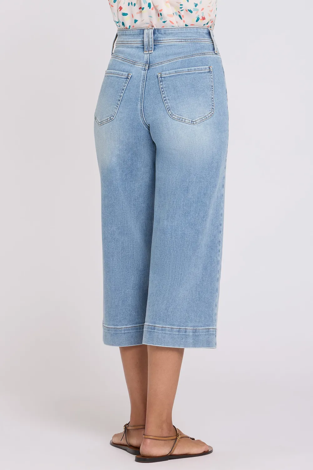 NYDJ Brigitte Wide Leg Capri Jeans Mist Springs