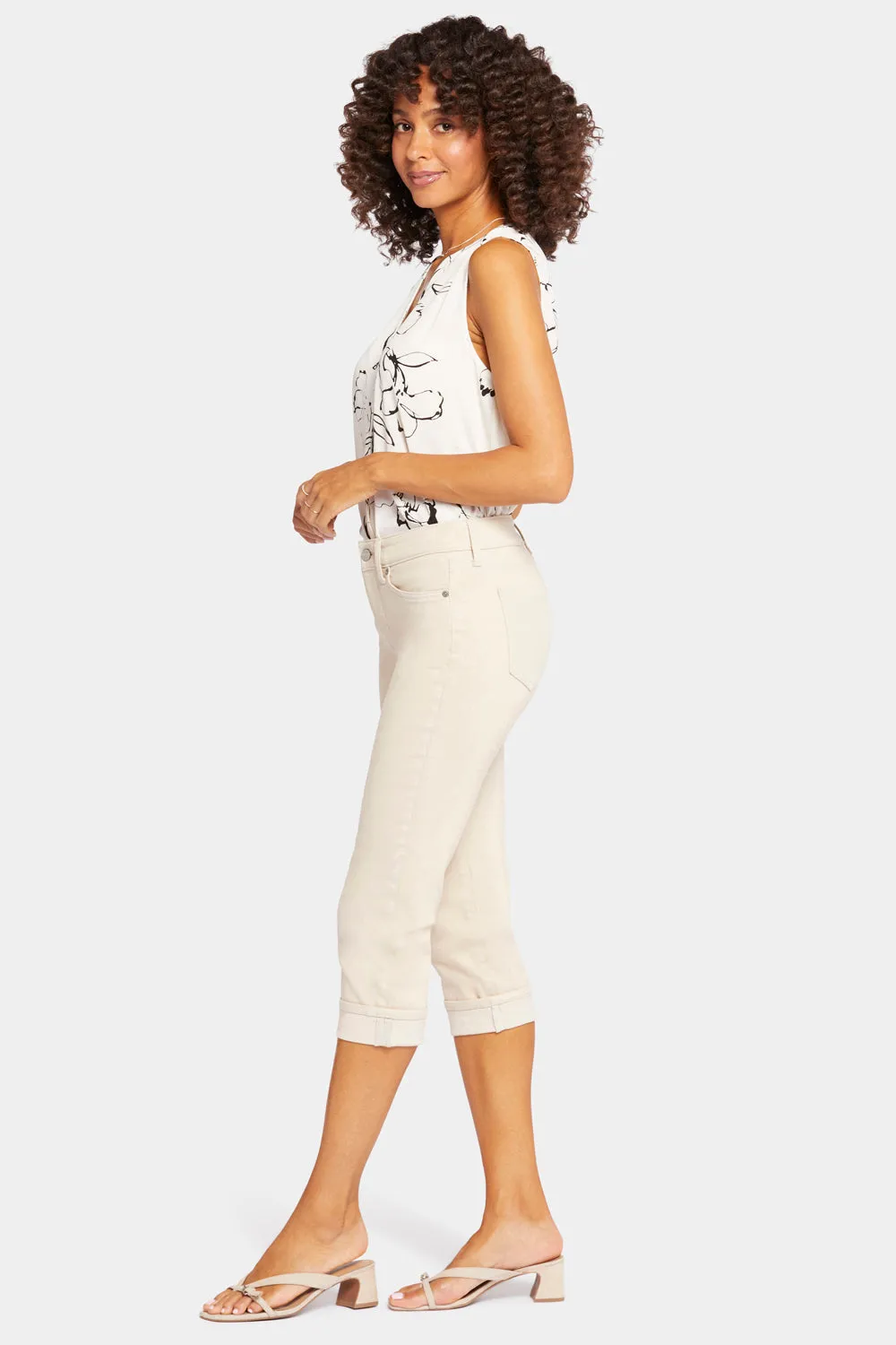 NYDJ Marilyn Straight Petite-Crop-Jeans Feather beige