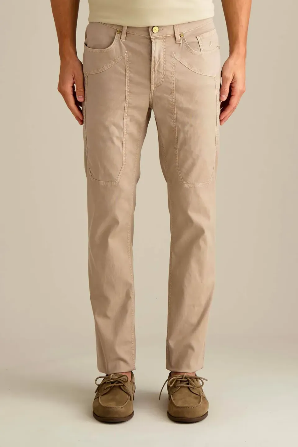 Jeckerson John Chino Hose Beige Slim Fit
