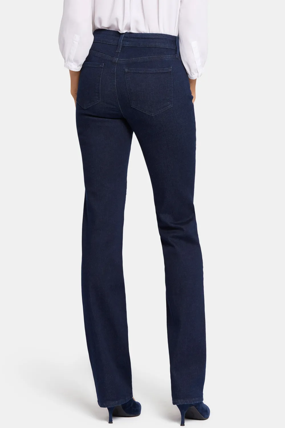 NYDJ Marilyn Straight Jeans Rinse Petite Dunkelblau
