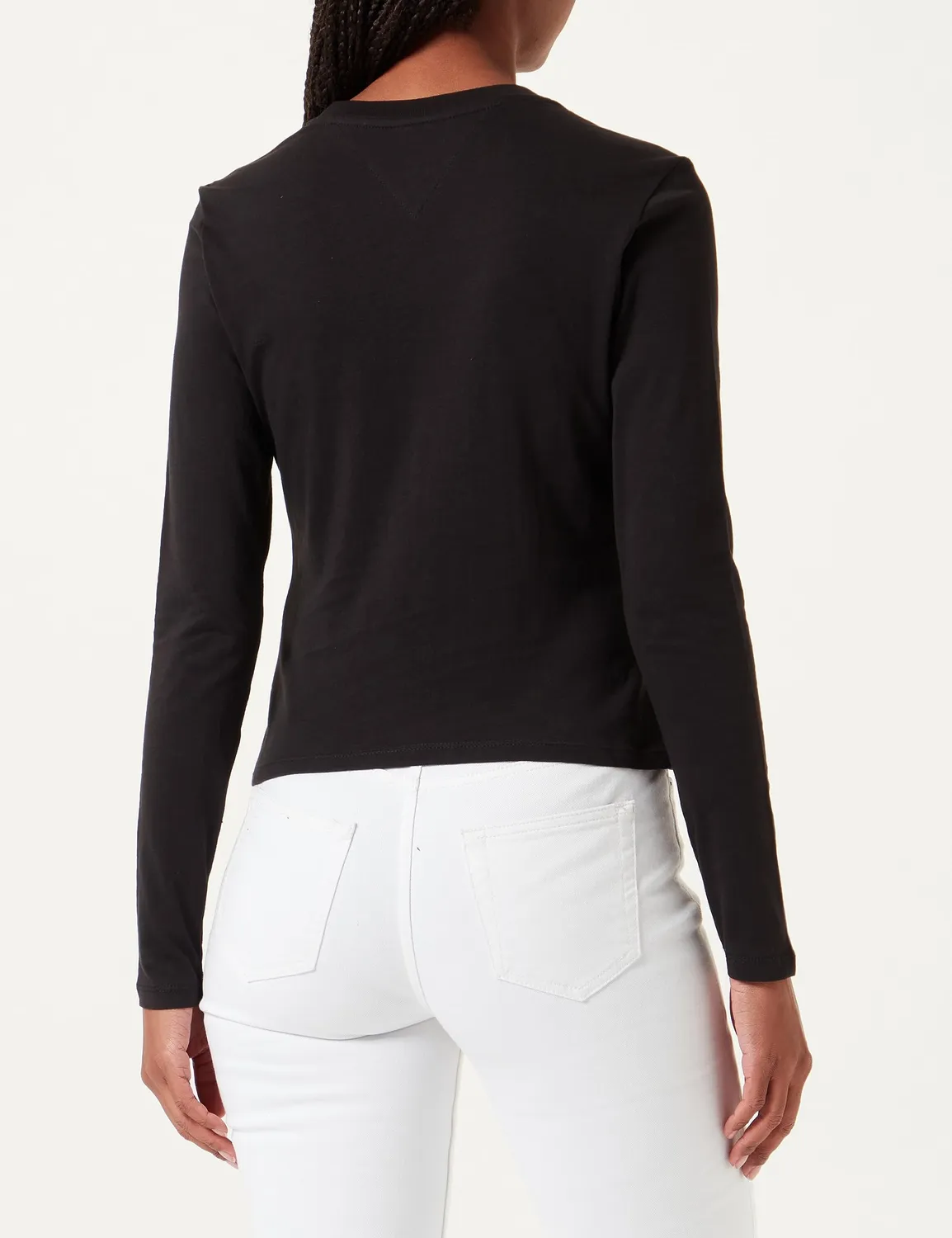 Tommy Jeans TJW Essential Logo Langarmshirt Damen S schwarz