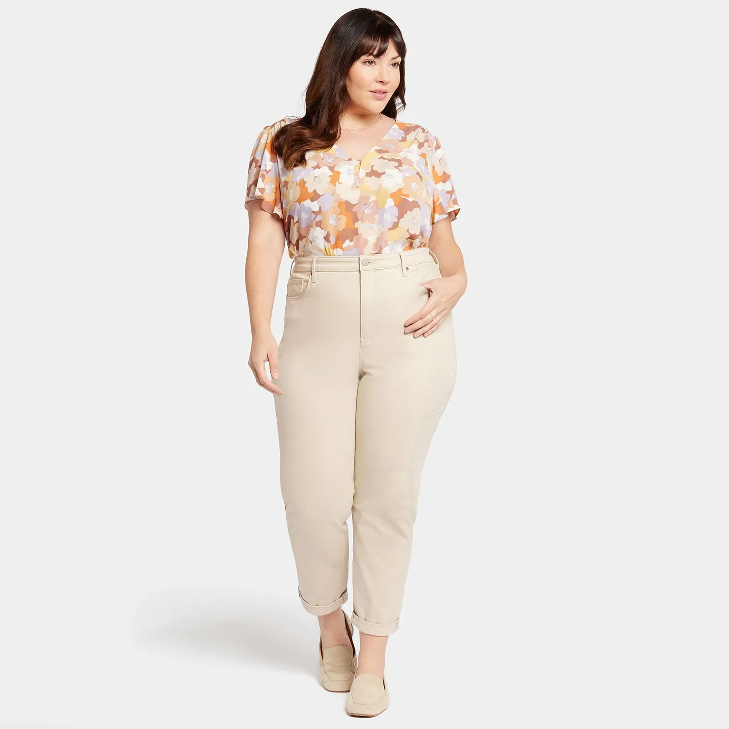 NYDJ Margot Girlfriend Jeans Plus Size Feather Stretch