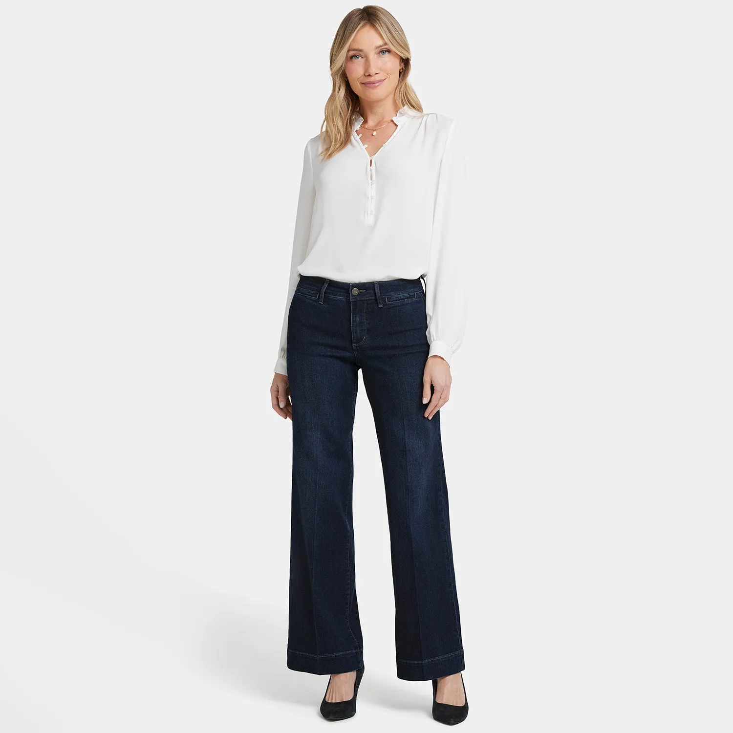 NYDJ Teresa Trouser Jeans Burbank Wash weites Bein