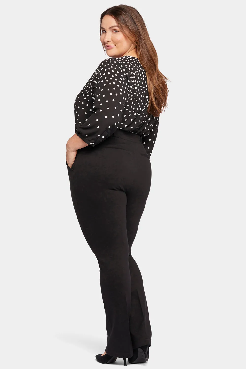 NYDJ Classic Trouser Hose Schwarz Plus Size formend