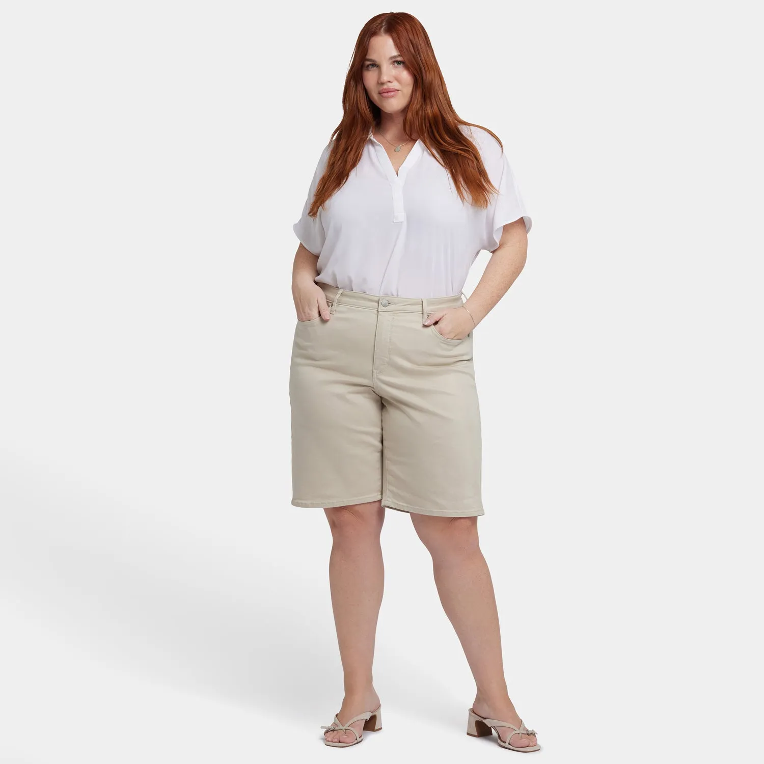 NYDJ Lilly Denim Shorts Feather Plus Size Lang