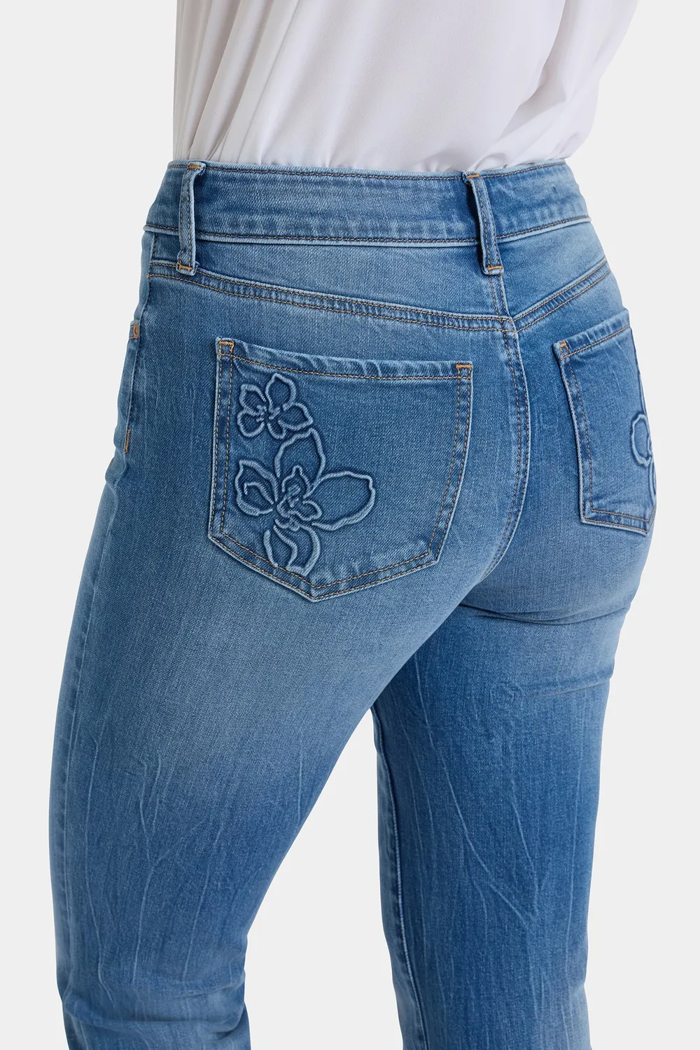 NYDJ Marilyn Straight Ankle Jeans Pacifica blaue Jeans