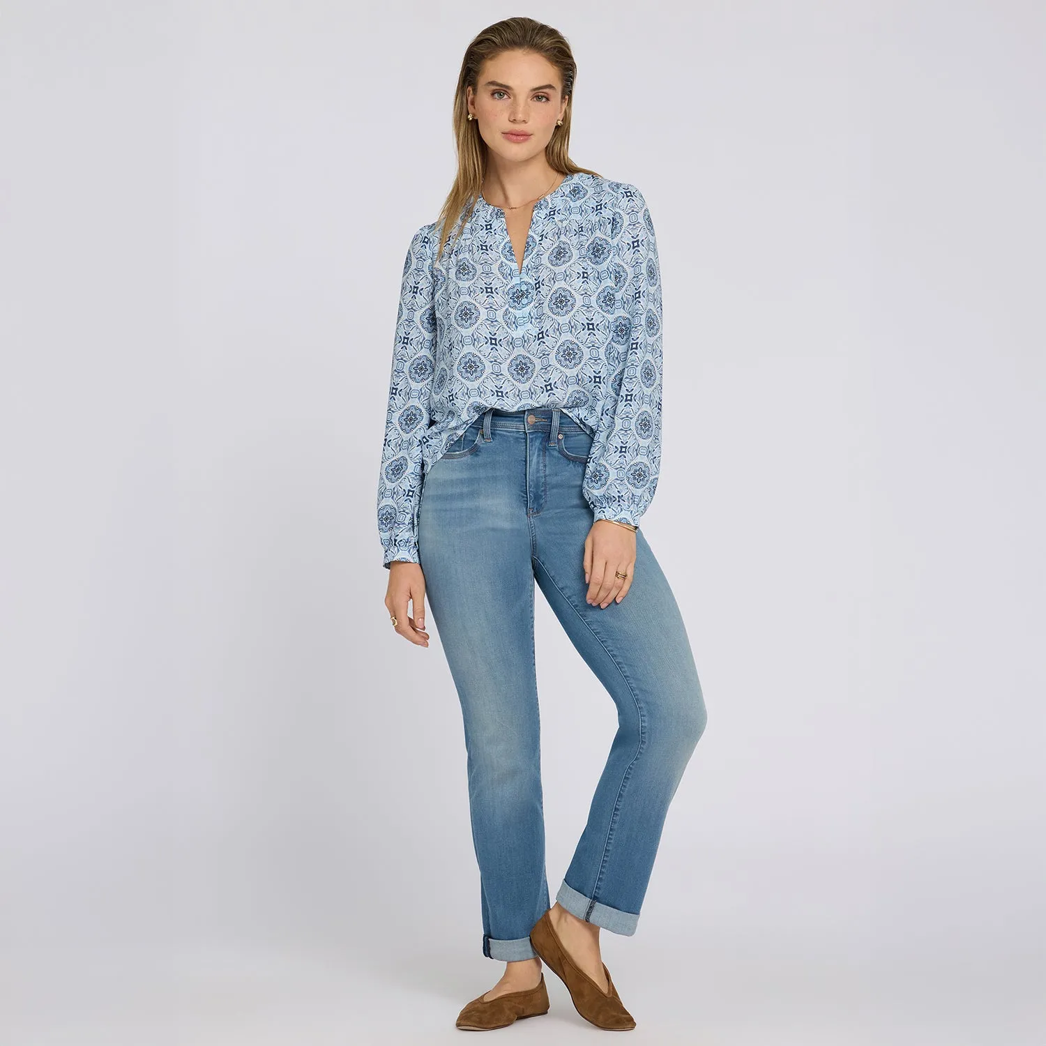 NYDJ Marilyn Straight Jeans Port Sea Damen