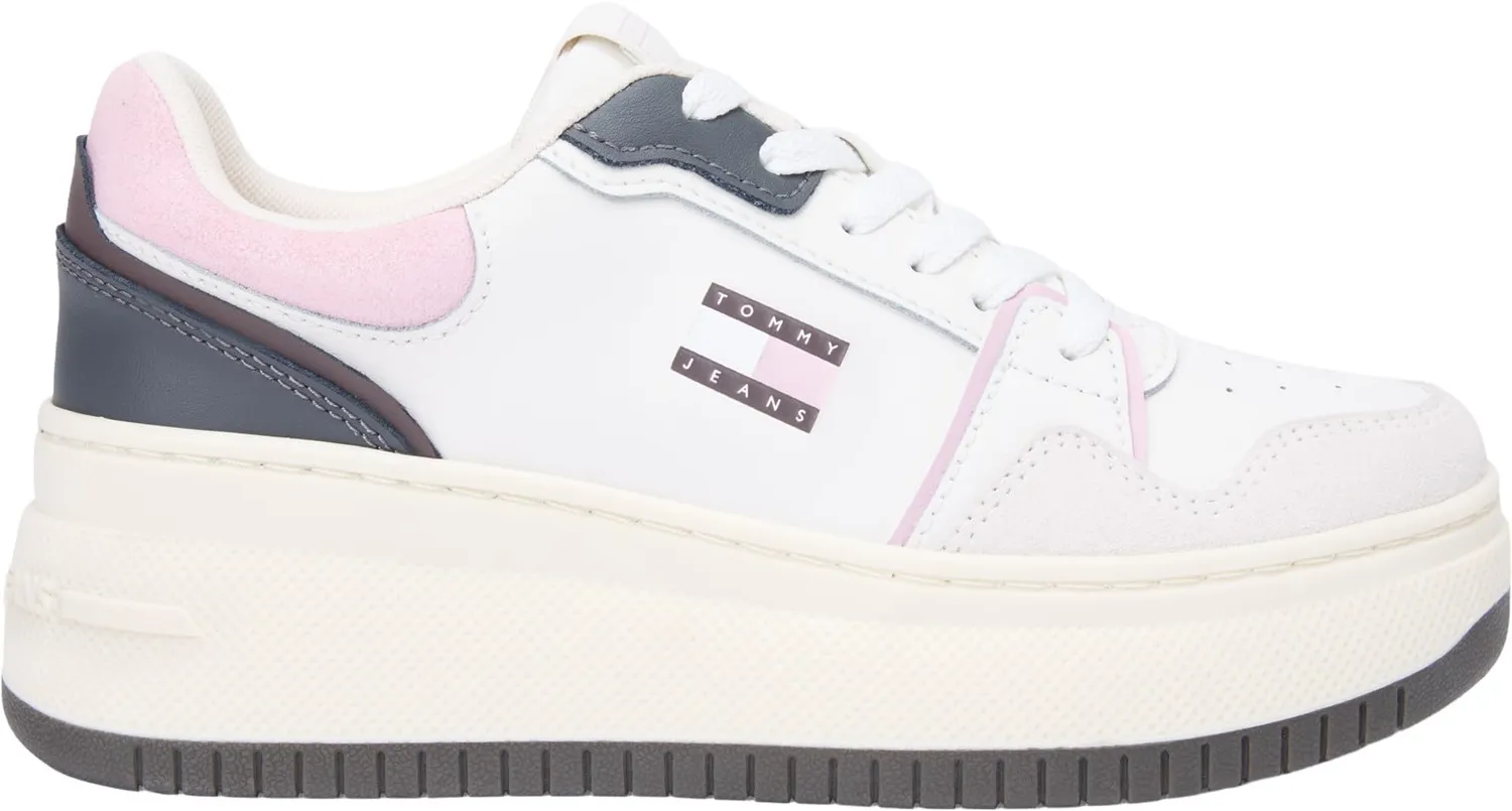 Tommy Jeans Retro Basket Sneaker Damen Weiß Gr. 40 Plateau