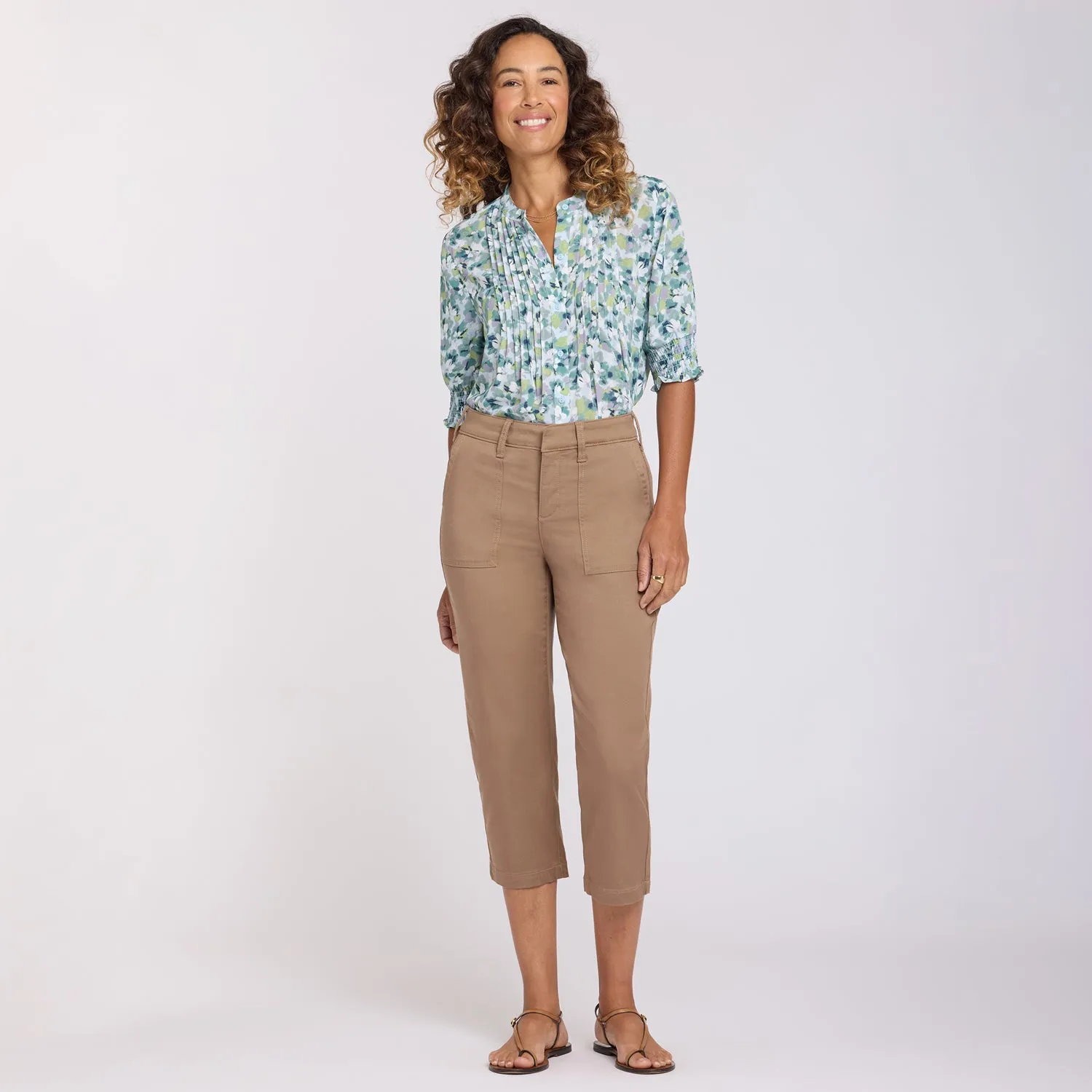 NYDJ Utility Pants Hose Toasted Coconut Twill