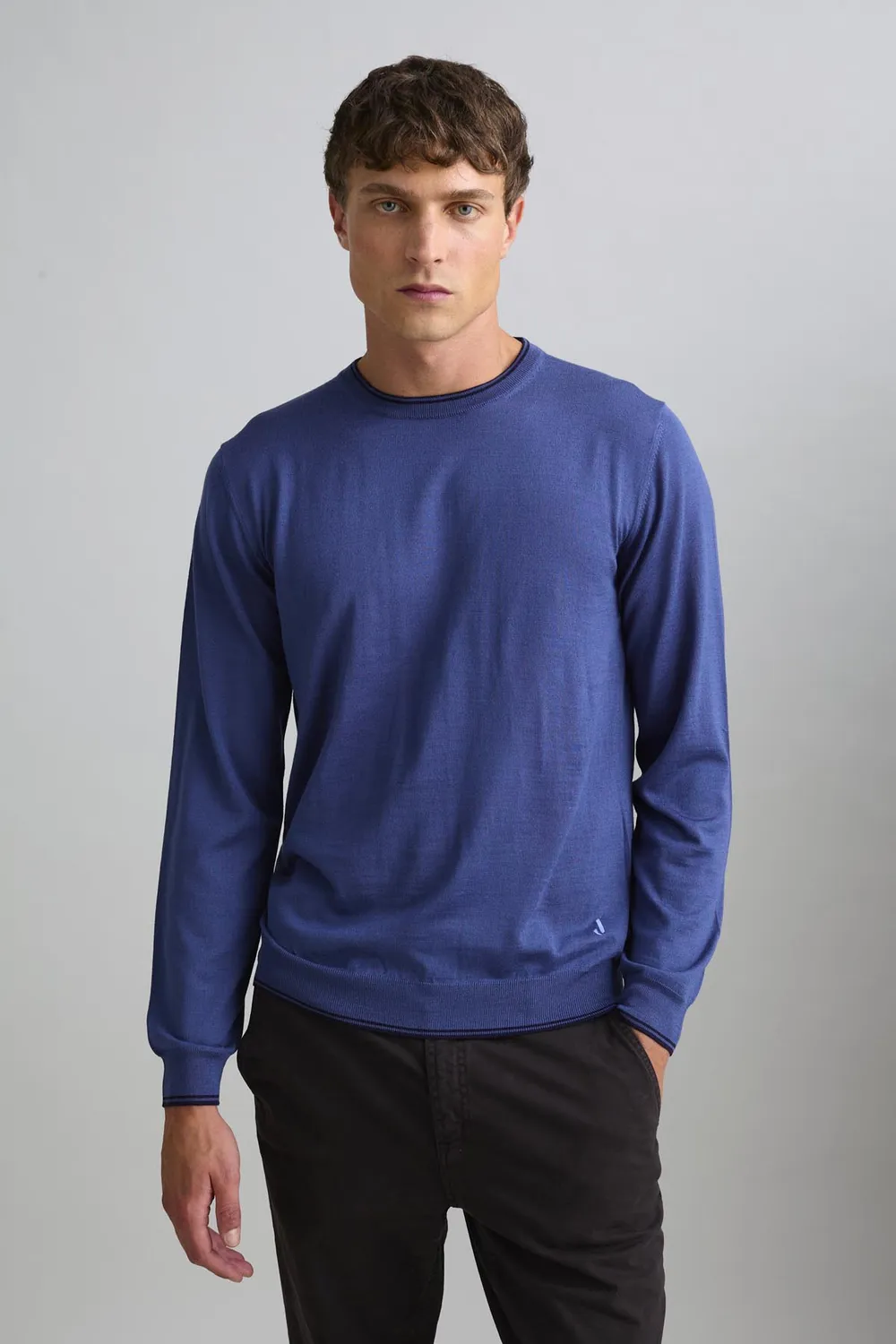 Jeckerson Girocollo Pullover Wolle blaumare