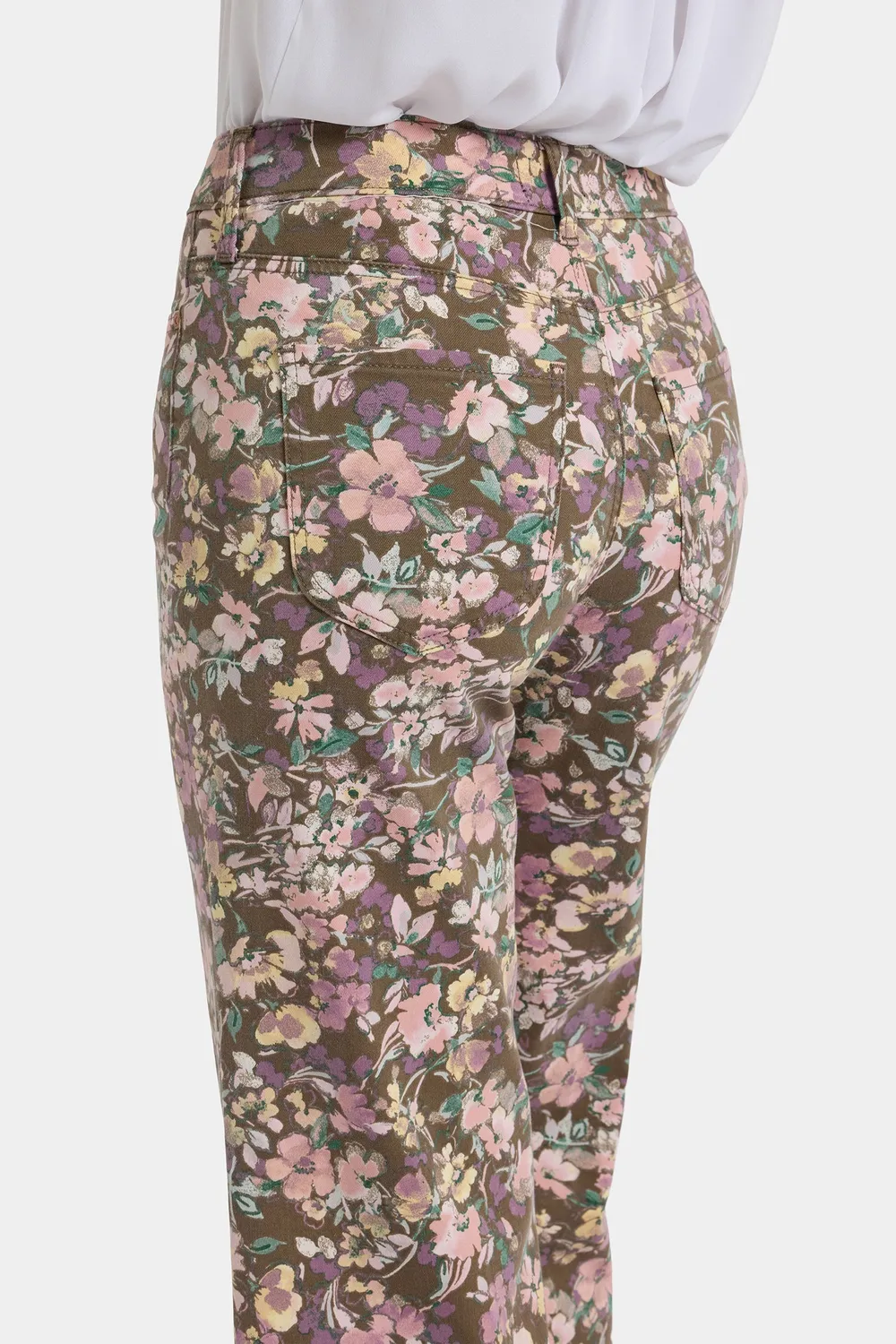 NYDJ Mia Palazzo Ankle Jeans Earth Blooms gemustert