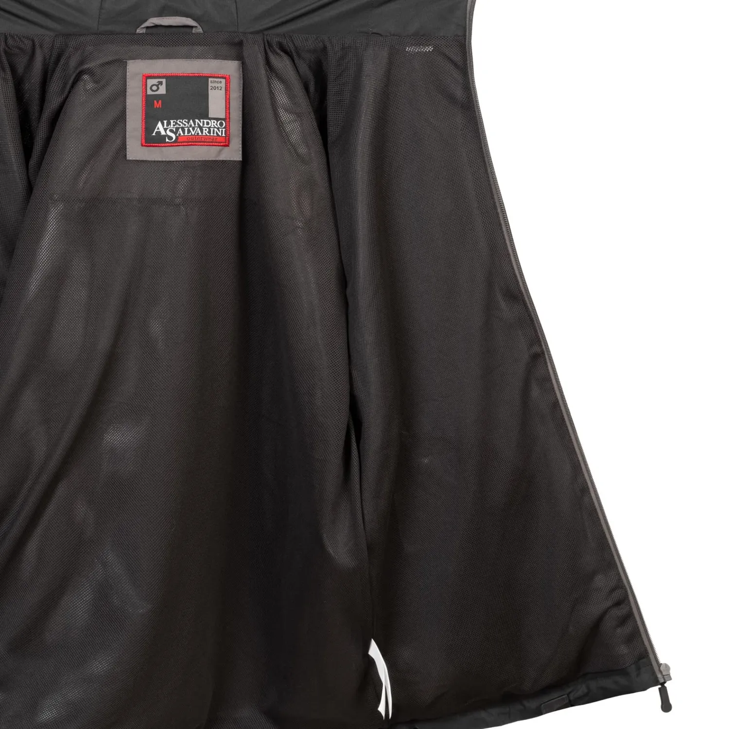 Alessandro Salvarini AS322 Regenjacke Dunkelgrau-Schwarz