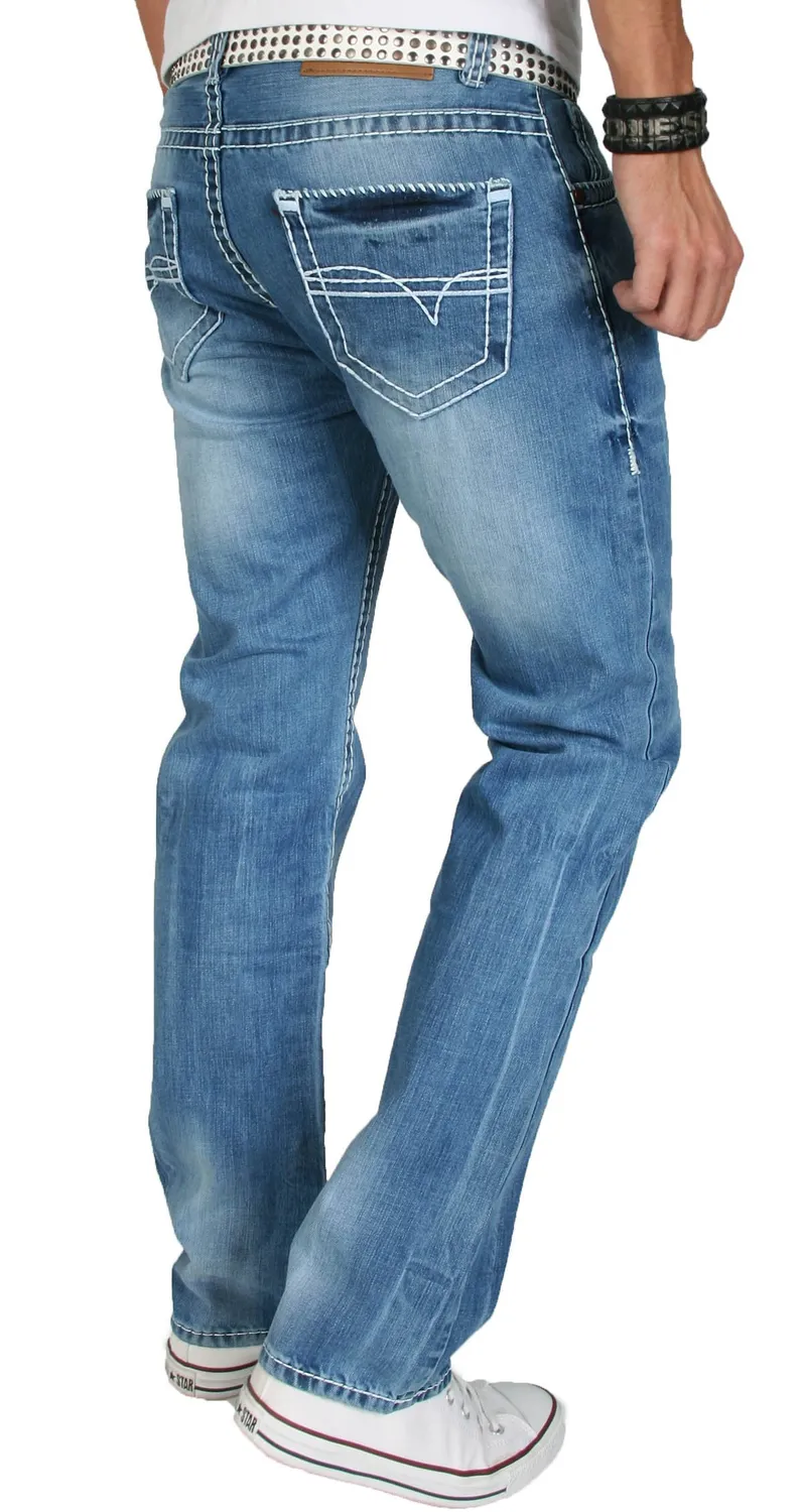 Alessandro Salvarini AS006 Jeans Ice-Blue Regular Straight