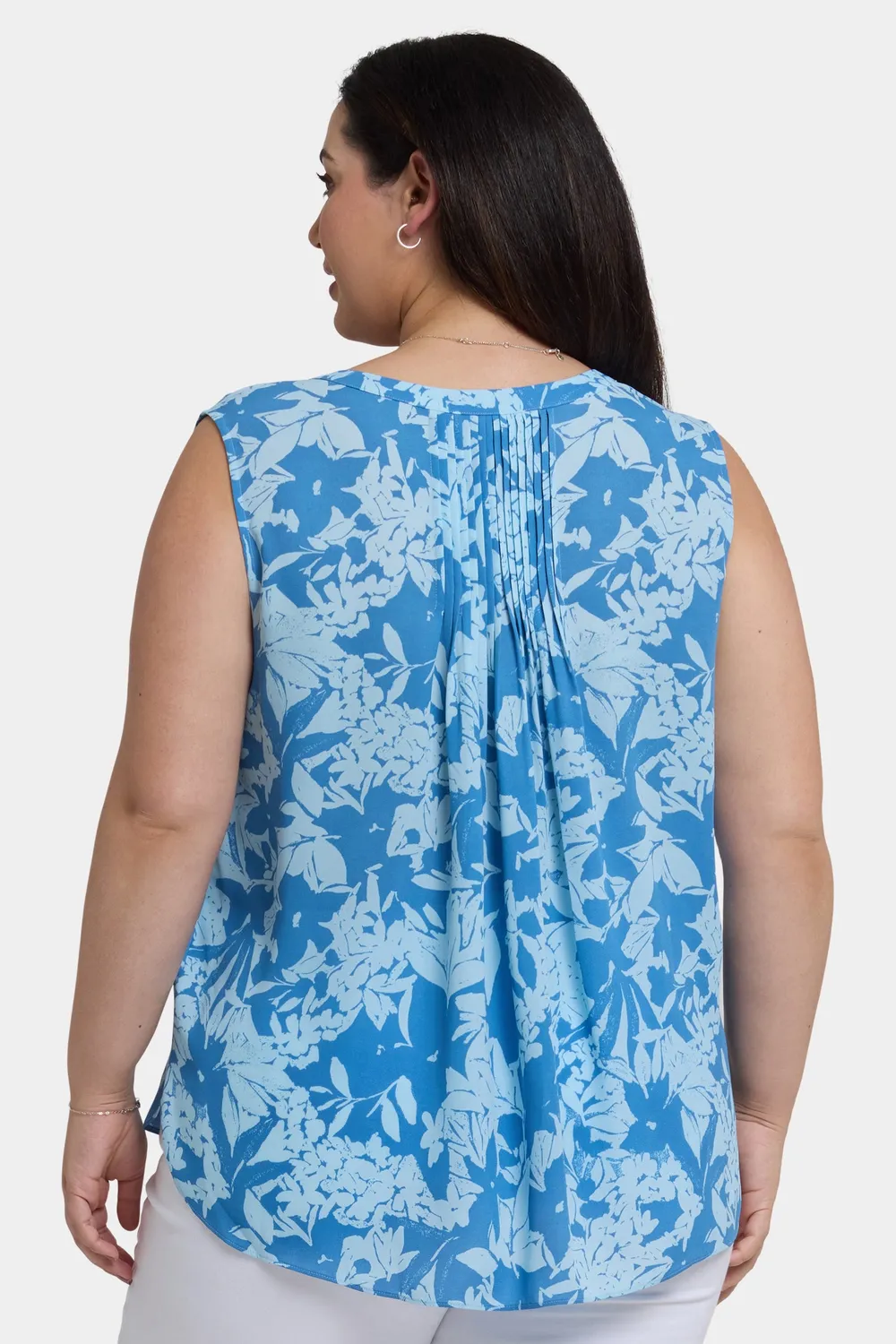NYDJ Pintuck ärmellose Plus Bluse Bellavista floral