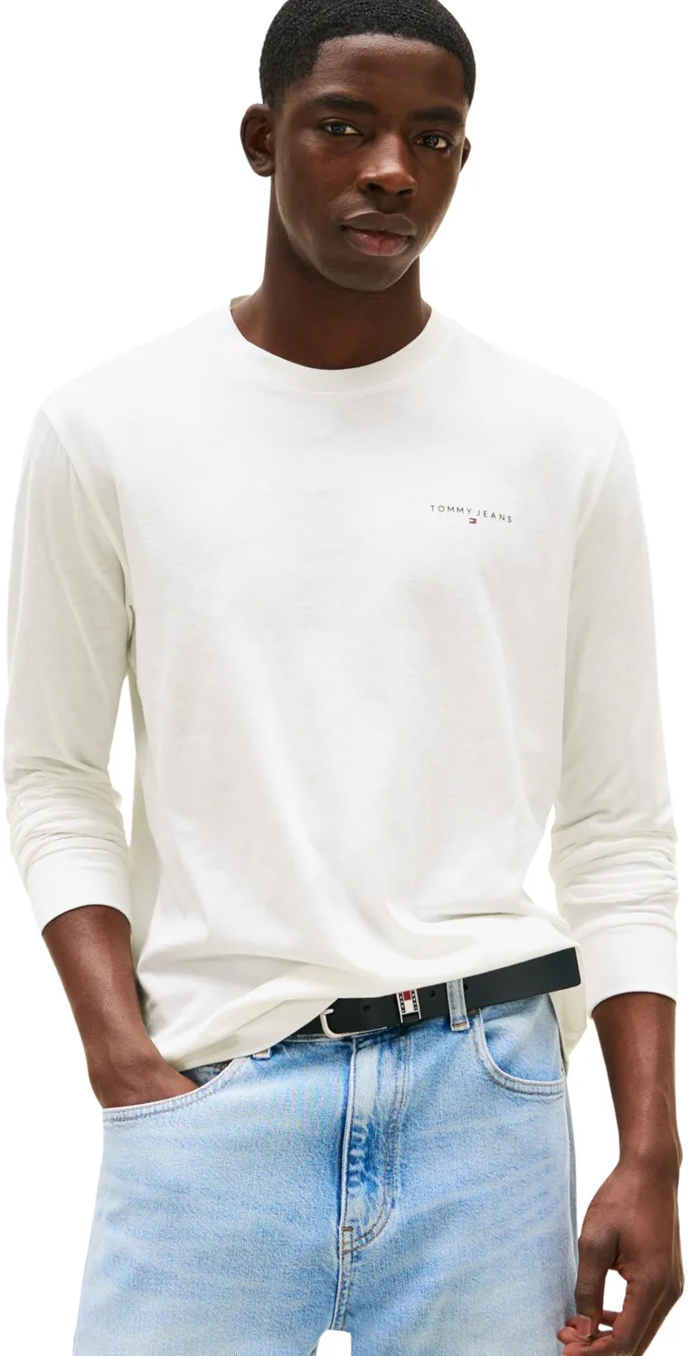 Tommy Jeans Slim Chest Linear Langarmshirt 3XL Schwarz