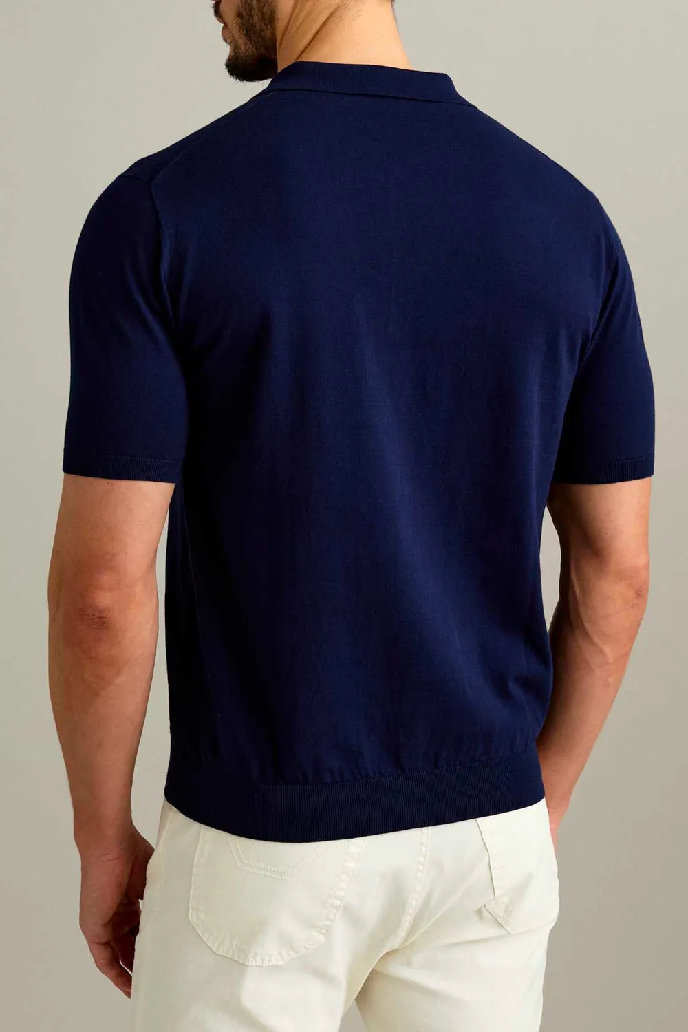 Jeckerson Polo Poloshirt Dunkelblau Baumwolle 3 Knöpfe