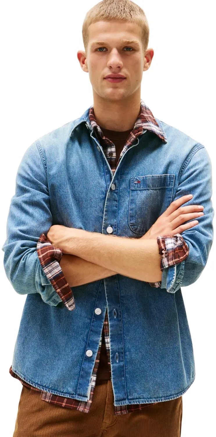 Tommy Jeans Regular Denim Shirt DM0DM22121 Jeanshemd 3XL Langarm