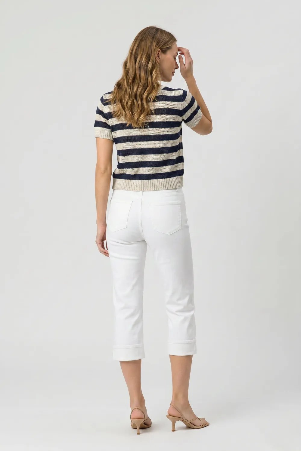 NYDJ Marilyn Straight Crop Jeans Optic White Cropped