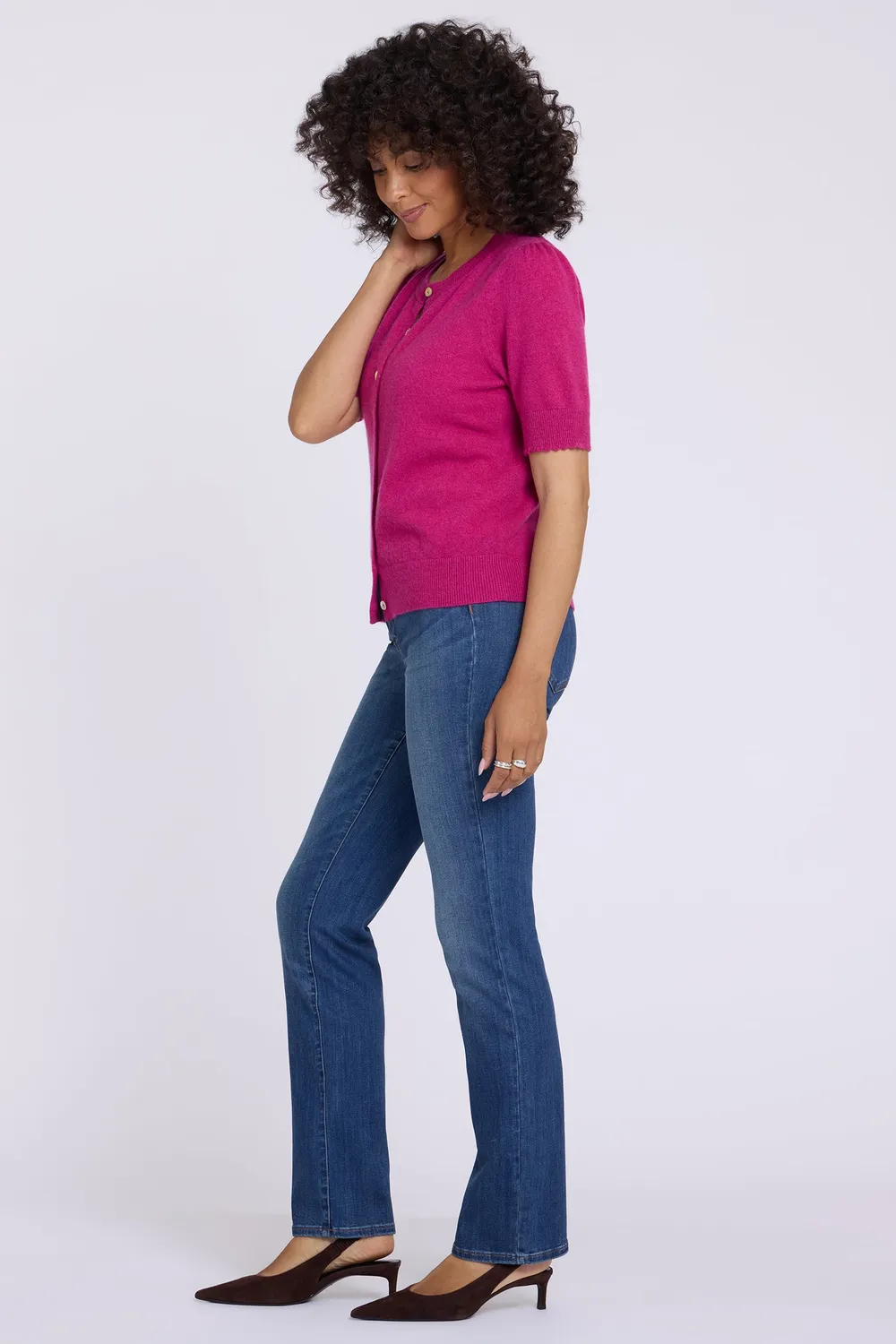 NYDJ Cashmere Cardigan Jazzy Kurzarm Kaschmir
