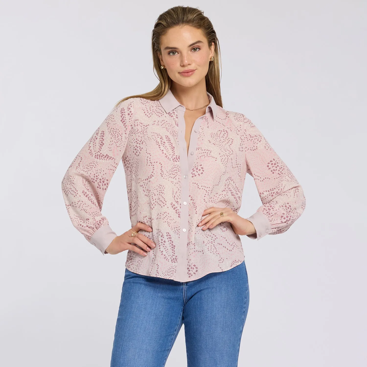 NYDJ Taylor Bluse Rock Flower Combo Georgette