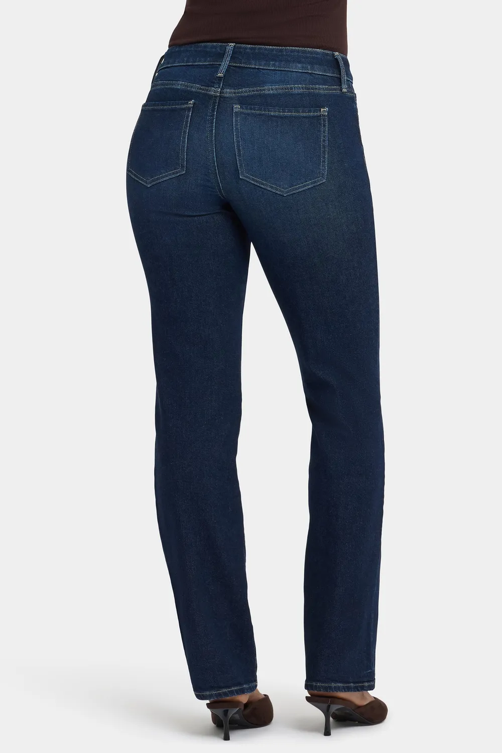 NYDJ Marilyn Straight Indigo Seine Jeans Dunkelblau