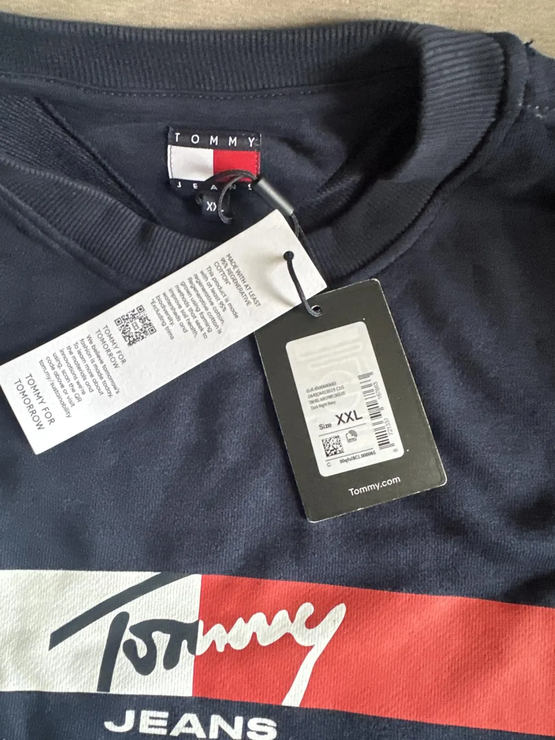 Tommy Jeans TJM Sign Stripe DM0DM23019 Sweatshirt schwarz